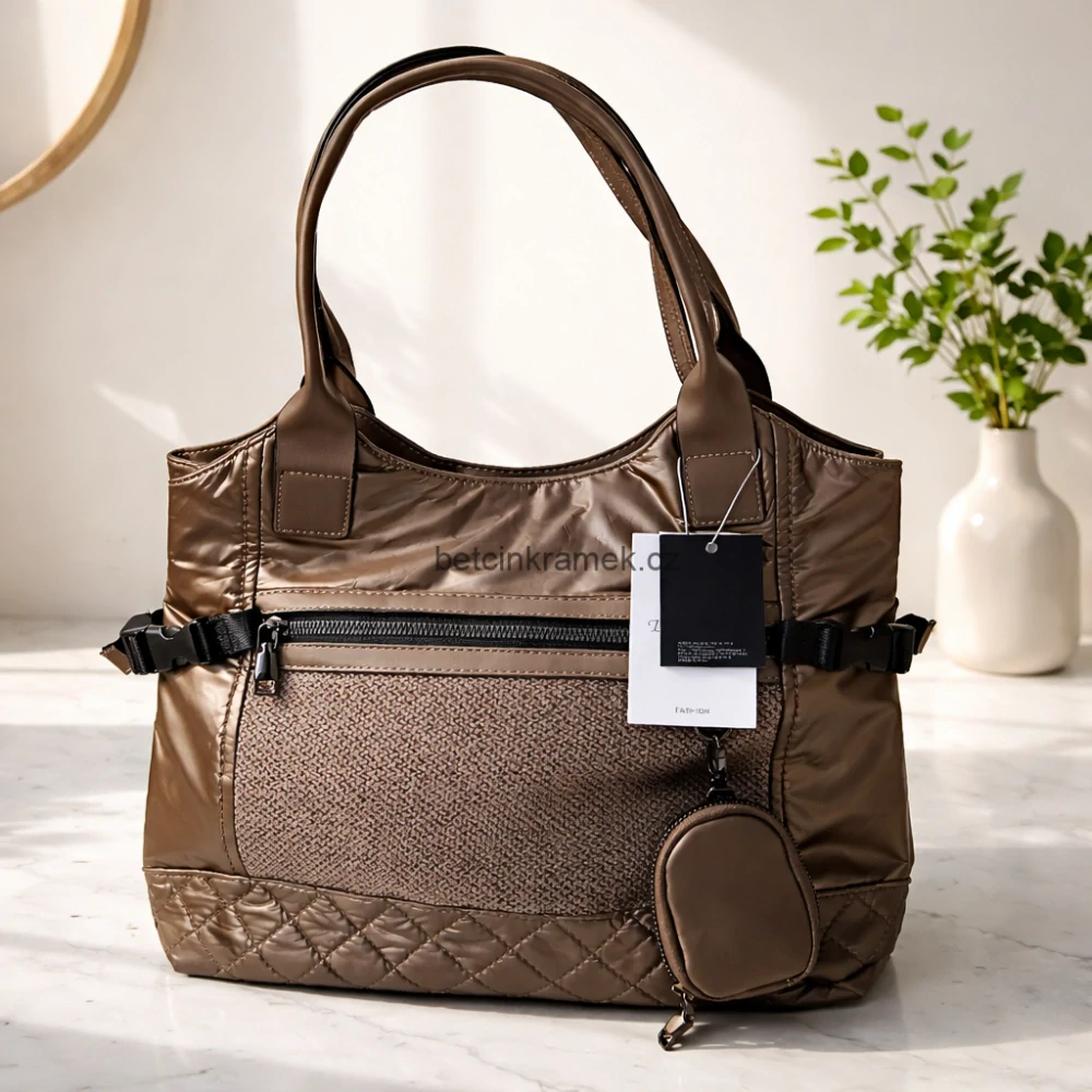 Kabelka Turbo bags s kapsičkou - hnědá