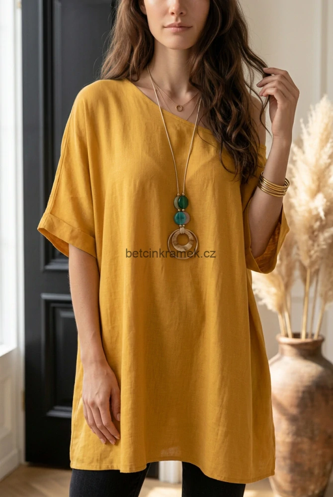Stylová maxi halenka Stela - různé barvy