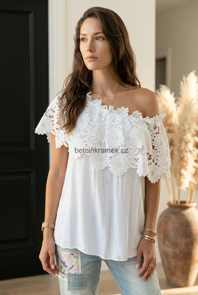 Elegantní halenka Boho styl - různé barvy
