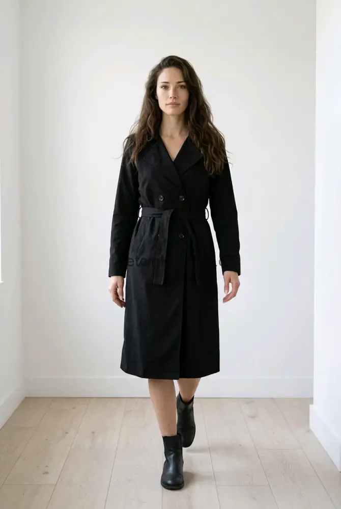 Dámský kabát New Colection UNI - černý