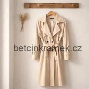 Dámský kabát New Colection UNI - béžový