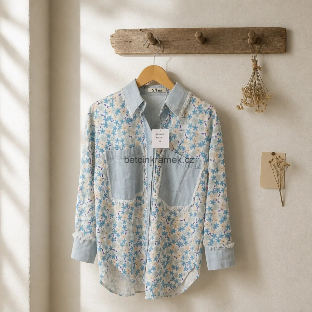 Košile denim/flower