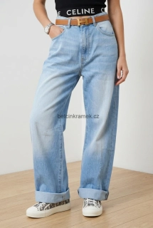 Dámské baggy jeans kalhoty XL